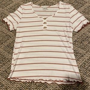 Paper crane White and red striped shirt